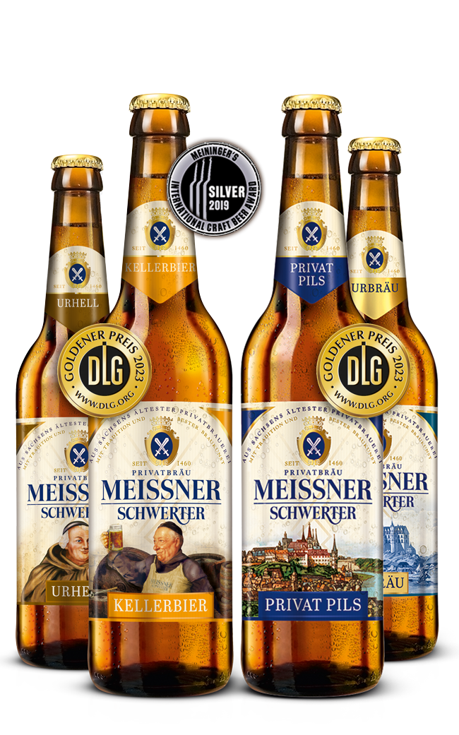 Helle Biere: Meißner Schwerter Privatpils, Urhell, Kellerbier und UrBräu